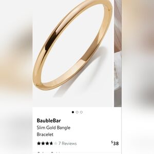 BaubleBar Slim Gold Bangle Bracelet. Without Original Pack. #196